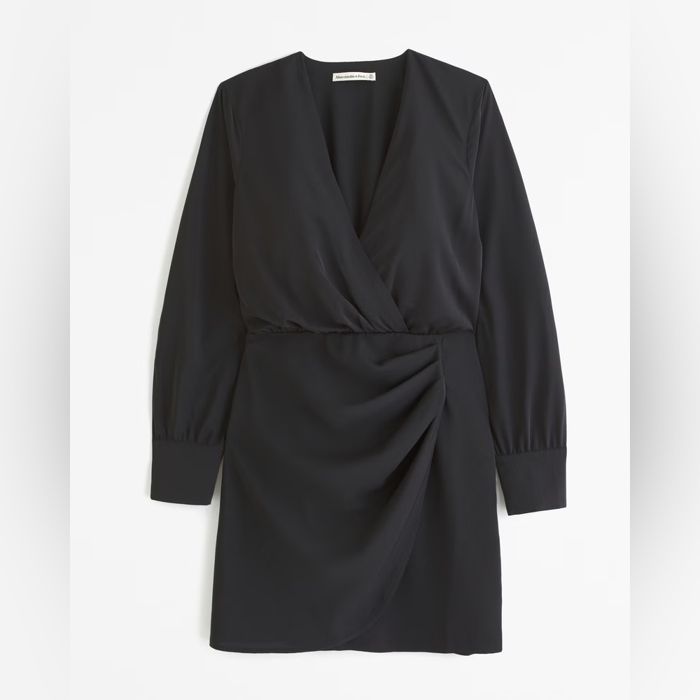Abercrombie & Fitch long-sleeve draped mini dress